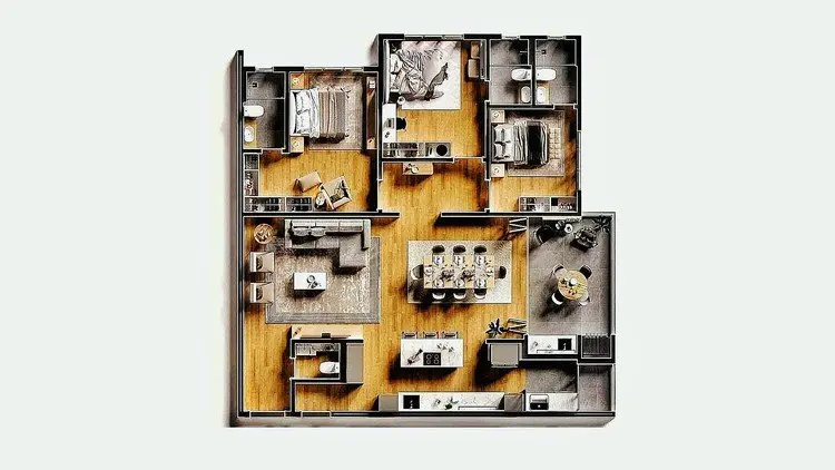 Architectural Design & Fundamentals : Floor Plans & 3D Model