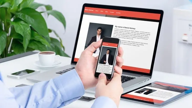 Make a Responsive Portfolio Website: JavaScript and HTML