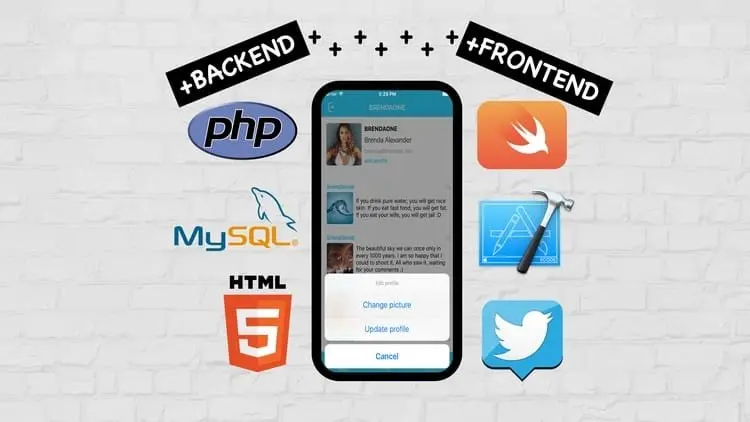 Develop Full iOS Twitter Clone App in Swift & Custom Backend