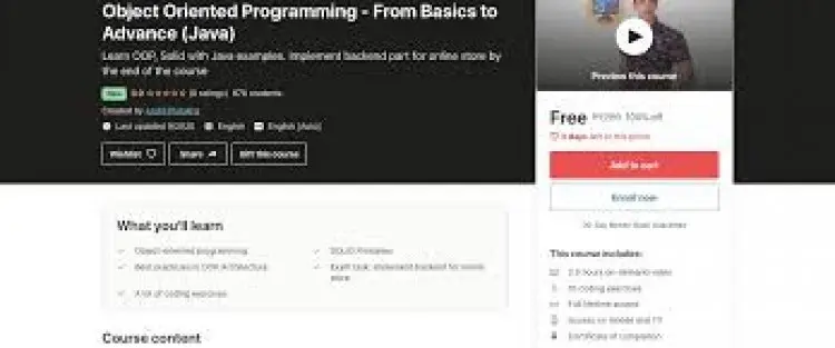 Object Oriented Programming - Basics to Advance (Java OOP)